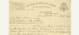 National Council of Women of the United States Letter hero image