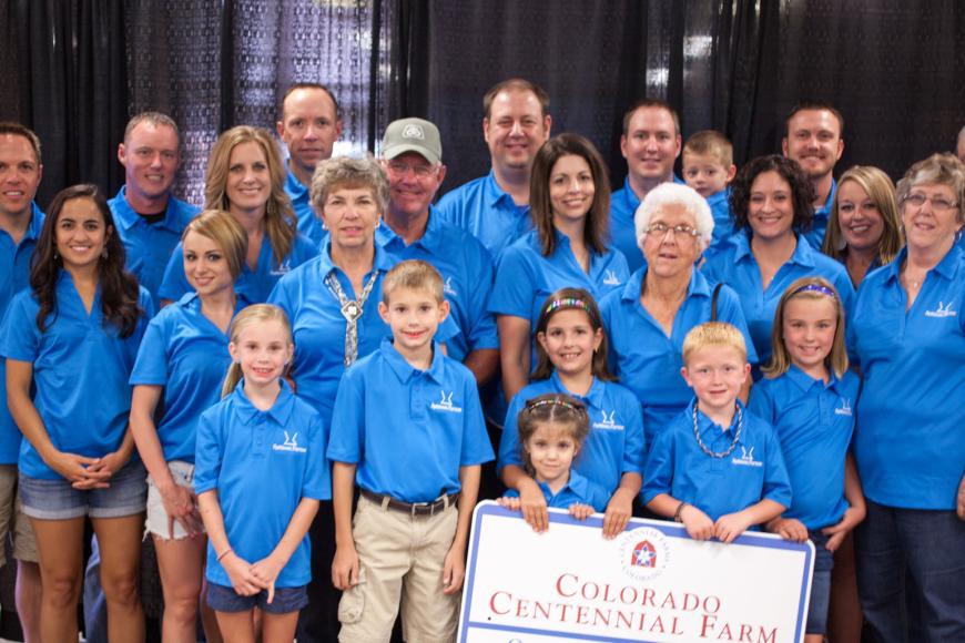 Spittoon Farm family members at the Colorado State Fair.