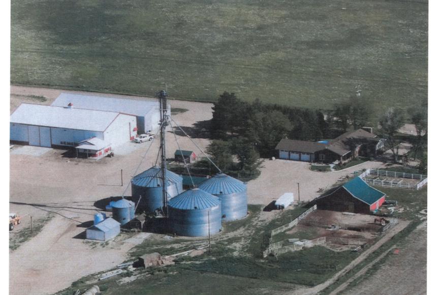 Aerial view of the Olsen Farm.
