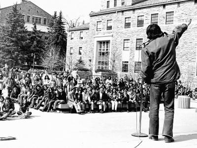 UMAS protest on the University of Colorado Boulder campus