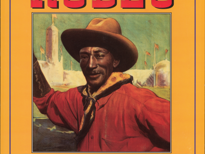 A poster depicting a man in Gaucho wear. It reads: "Bill Picket Invitational Rodeo. A Salute to Black Cowboys."