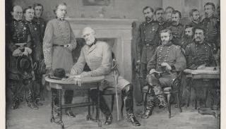 The Surrender Of General Lee To General Grant At Appomattox Courthouse