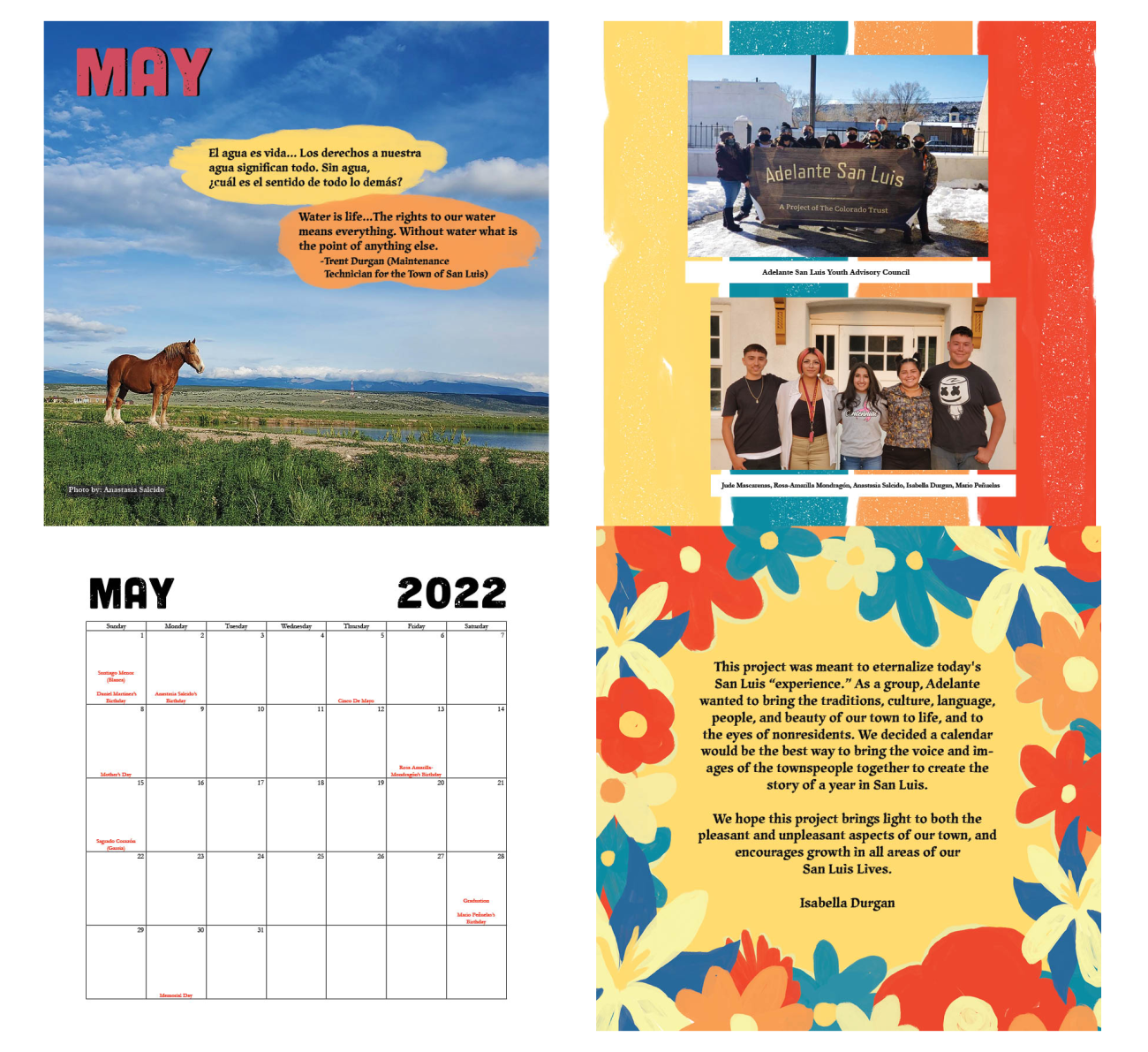 San Luis Youth Calendar pages History Colorado
